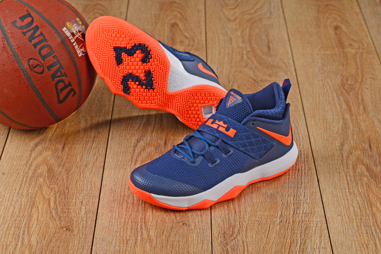 Men Nike LeBron Ambassador 10 Blue Orange Shoes - Click Image to Close